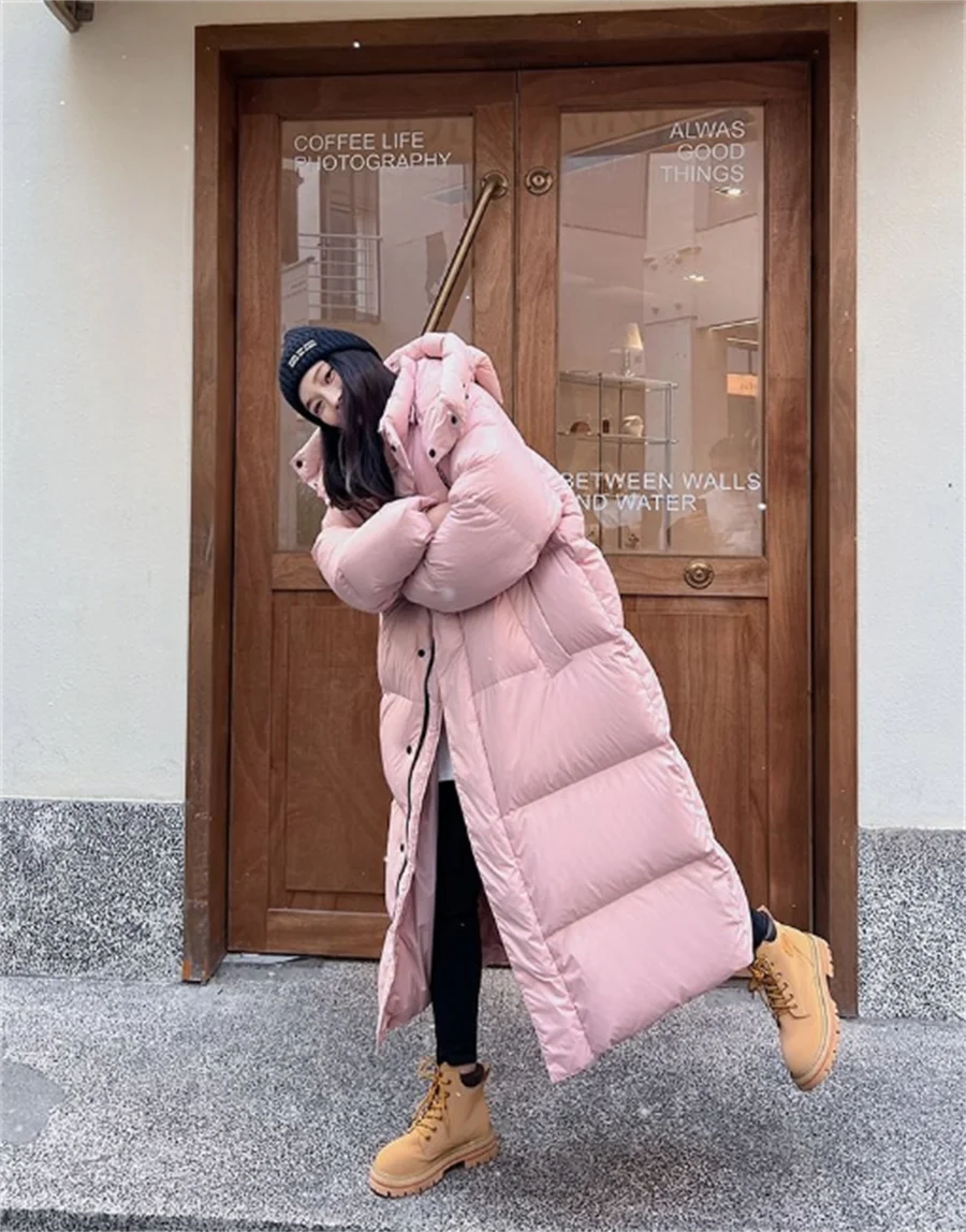 Winter Thicken Hooded Long Parkas Coats Women Casual Loose Big Size Windproof Cotton Padded Jackets Korean Snow Wear Chaquetas