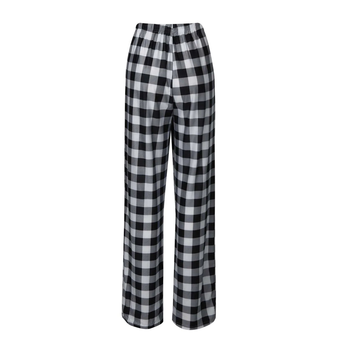 Women Christmas Pajama pants Autumn Winter Plaid Printed Pants Fashion Casual Wide Leg Pants Clothing Streetwear