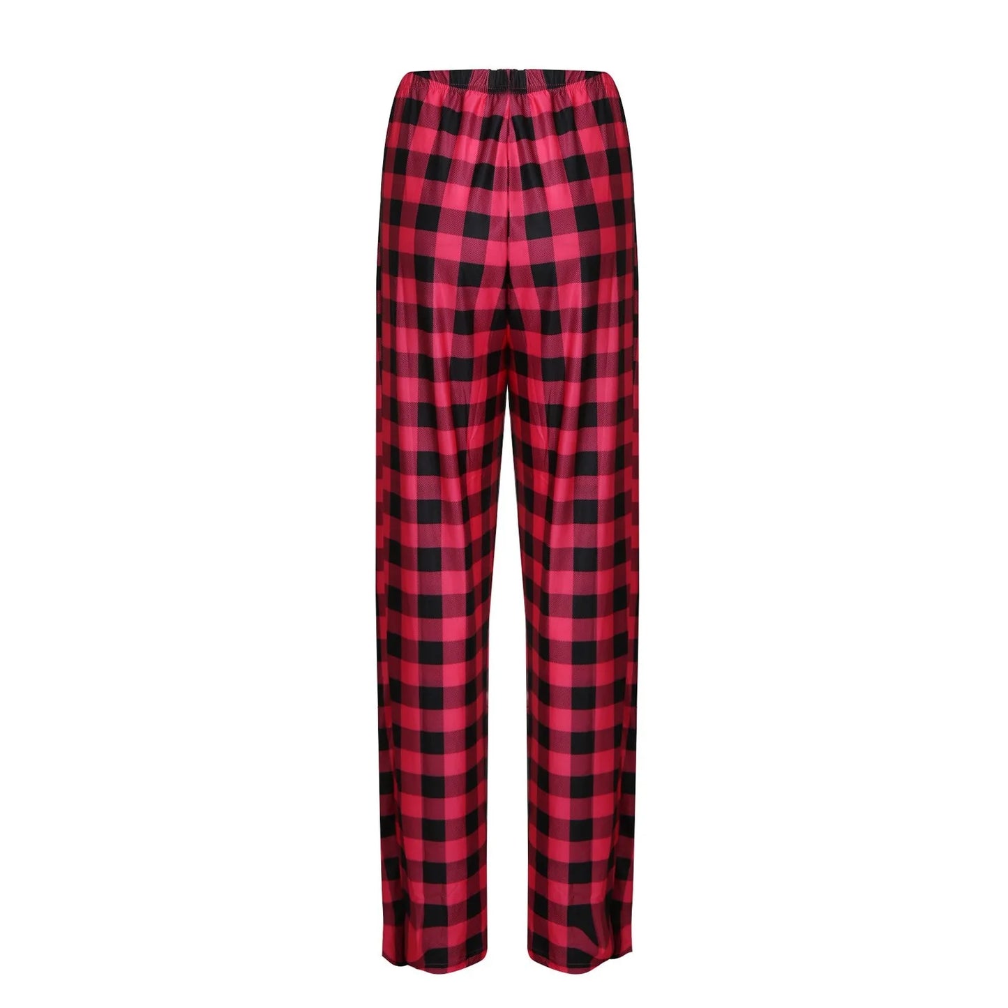 Women Christmas Pajama pants Autumn Winter Plaid Printed Pants Fashion Casual Wide Leg Pants Clothing Streetwear