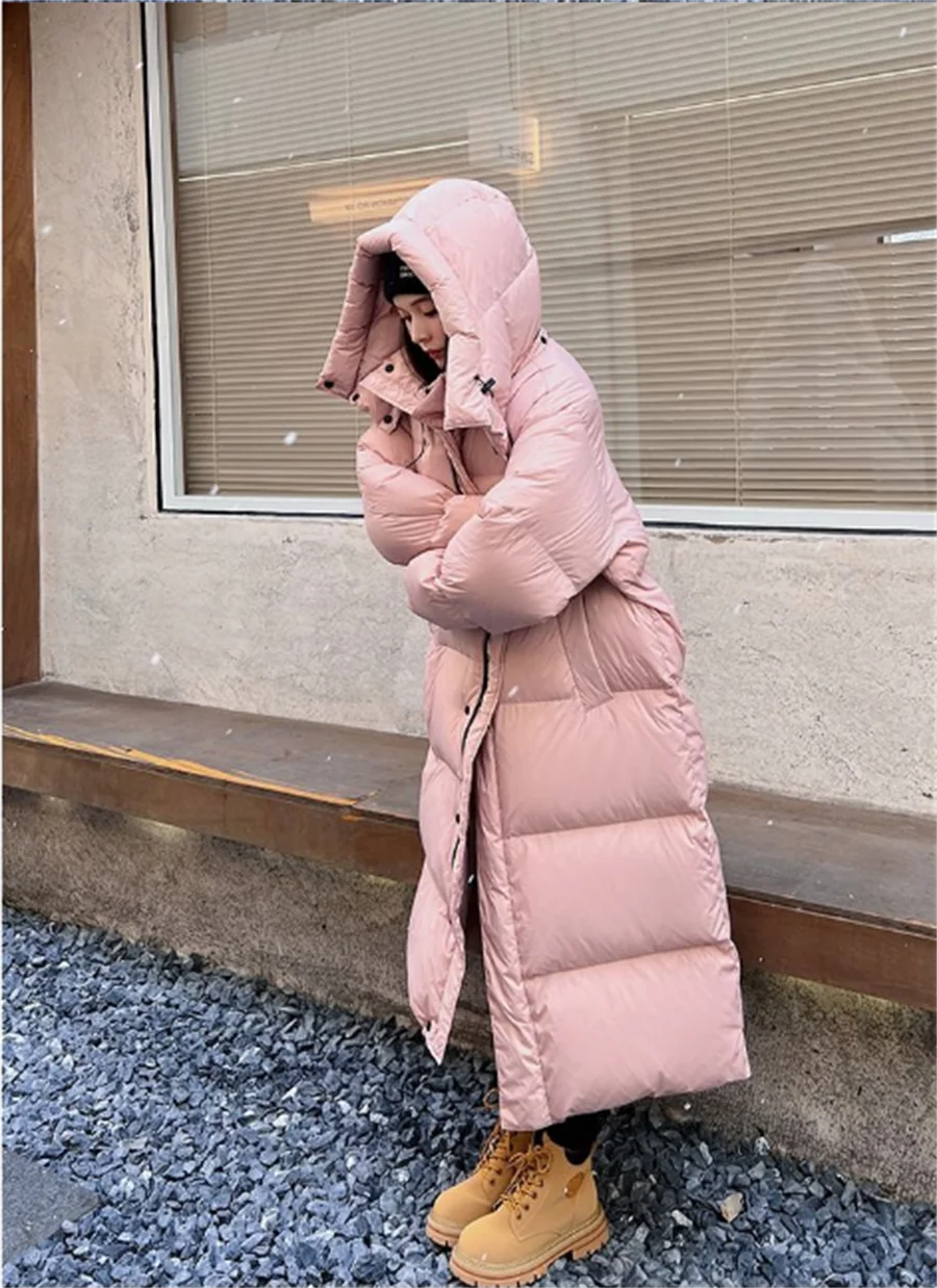 Winter Thicken Hooded Long Parkas Coats Women Casual Loose Big Size Windproof Cotton Padded Jackets Korean Snow Wear Chaquetas