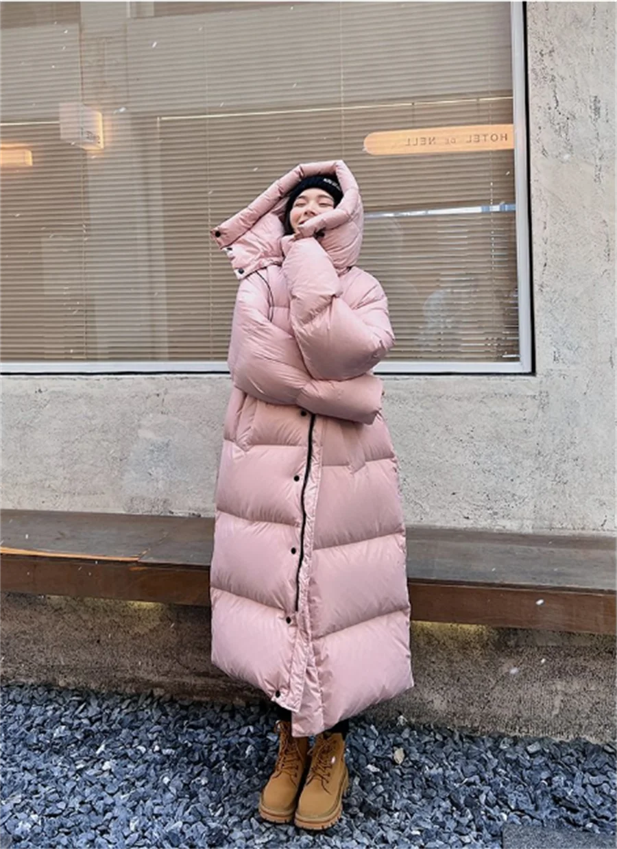 Winter Thicken Hooded Long Parkas Coats Women Casual Loose Big Size Windproof Cotton Padded Jackets Korean Snow Wear Chaquetas