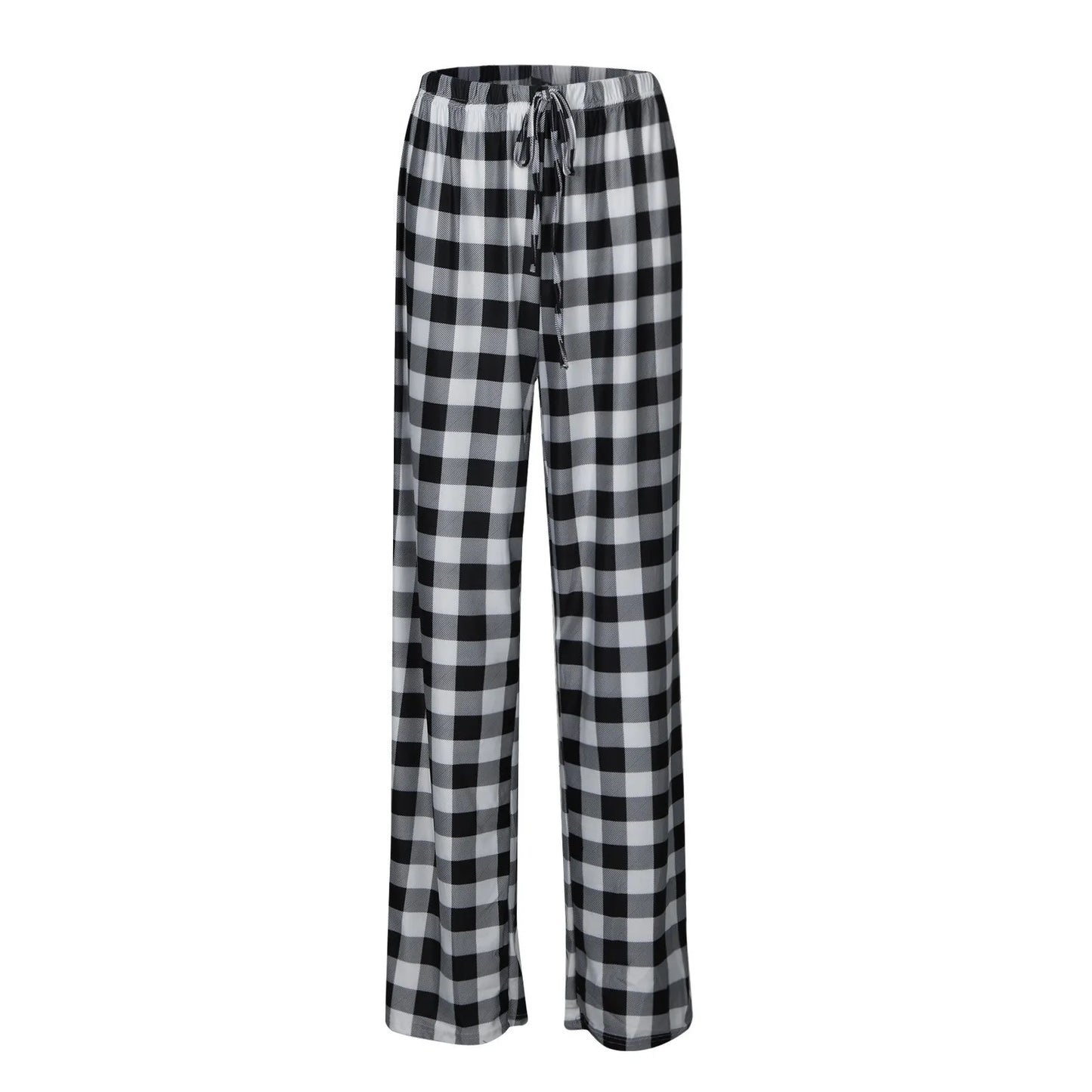 Women Christmas Pajama pants Autumn Winter Plaid Printed Pants Fashion Casual Wide Leg Pants Clothing Streetwear