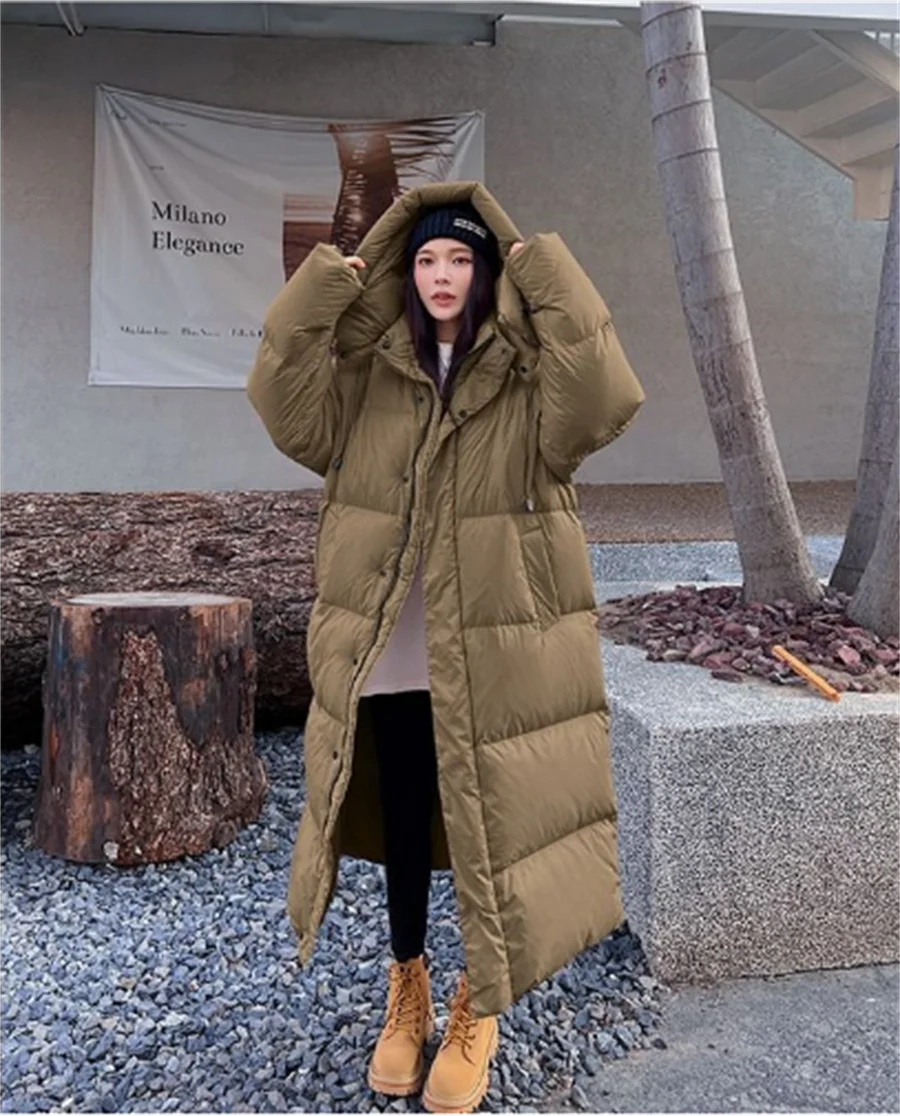 Winter Thicken Hooded Long Parkas Coats Women Casual Loose Big Size Windproof Cotton Padded Jackets Korean Snow Wear Chaquetas